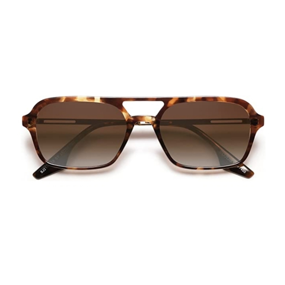 🕶Tortoise Brown Vintage Polarized Sunglasses 70s Retro Flat Narraw